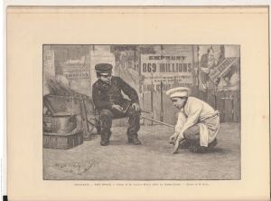 Très pressés, Charles BAUDE d'après Paul CHOCARNE-MOREAU, gravure, 1891 ; © BAUDE Charles (graveur) ; © Gallica, Bibliothèque nationale de France (BNF)