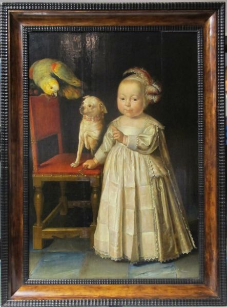 tableau, Petite fille au chien
Portrait d'enfant (ancien titre)