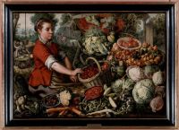 BEUCKELAER Joachim, La pourvoyeuse de légumes, 1563 - Musée des beaux-arts de Valenciennes