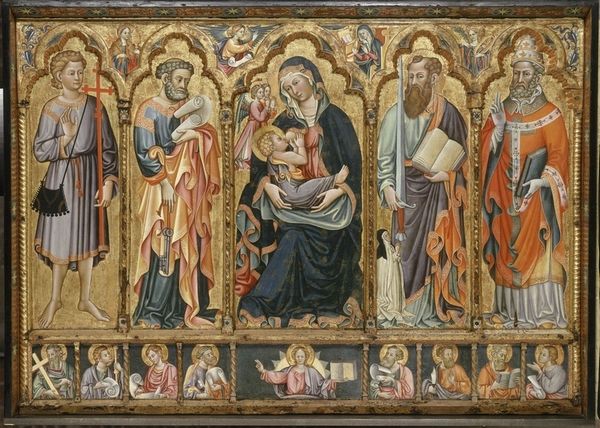 La Vierge allaitant entourée de saints