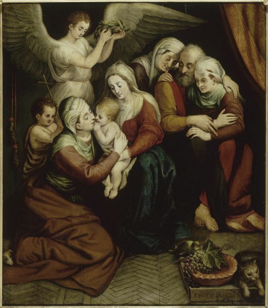 tableau, La Sainte Famille avec sainte Anne
Sainte Elisabeth et le petit saint Jean-Baptiste
Sainte Famille (ancien titre)