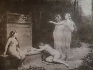 Les nymphes au tombeau d'Adonis, Paul Maurice DUTHOIT, huile sur toile, 2ème moitié du XIXème siècle ; © inconnu