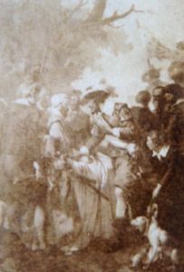 Henri IV rencontre Sully blessé, François André VINCENT, 1786, 242x193 cm (détail) ; © inconnu