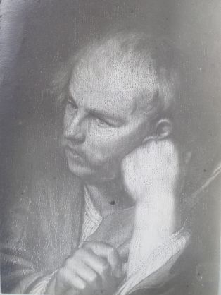 Portrait d'homme appuyé sur le dos de la main, auteur inconnu ; © inconnu