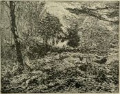 Dans les bois, d'après Henri-Arthur BONNEFOY, gravure, 1883