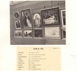 Album photographique des œuvres d'art achetées par l'Etat, Salon de Paris de 1865, feuille n°14 ; © Archives nationales, Pôle image