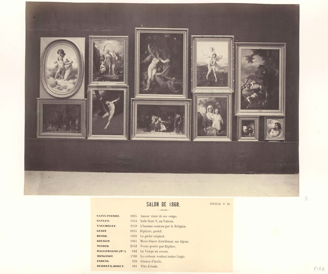 Tableaux commandés ou acquis par le Service des Beaux-Arts : Salon de Paris de 1868 (feuille n°18)