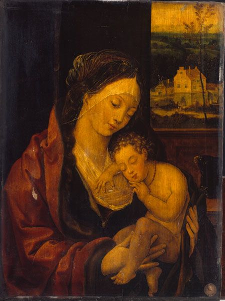La Vierge et l'Enfant Jésus endormi ; La Vierge et l'Enfant