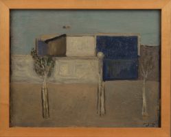 Le Mur, 1932
huile sur bois
26 x 33 cm
Musée d’Art, Histoire et Archéologie, Évreux. N° Inv. : 93.2.1