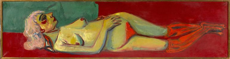 Femme nue allongée, 1934
huile sur toile
50 x 200 cm
Musée d’Art Moderne de la Ville de Paris, Paris. N° Inv. : AMVP 3398